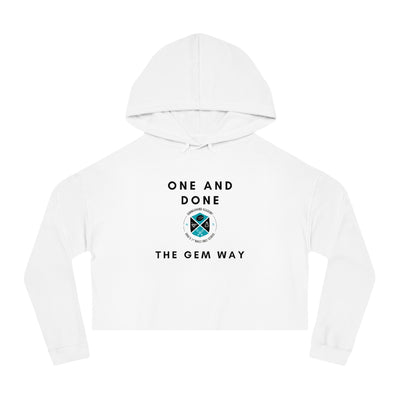 ONE AND DONE Women’s Cropped Hooded Sweatshirt